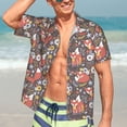 thumbnail image 5 of Lsque Foxes pattern Hawaiian Shirt for Men, Unisex Summer Beach Casual Short Sleeve Button Down Shirts-Small, 5 of 9