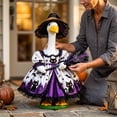 thumbnail image 5 of AZXY HalloweenPorch Goose Outfit, Fits 23‑Inch Porch Goose Statue, Witch‑Themed Goose Clothing, Goose Cloth, Fall Costume for Cement Plastic Goose, Outdoor Yard Patio Garden Porch Decor, 5 of 7
