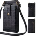 thumbnail image 1 of Bolso bandolera de piel sintética Laklulu para teléfono móvil para mujer, monedero con ranuras para tarjetas de crédito y espejo, apto para la mayoría de los teléfonos inteligentes, 1 of 6