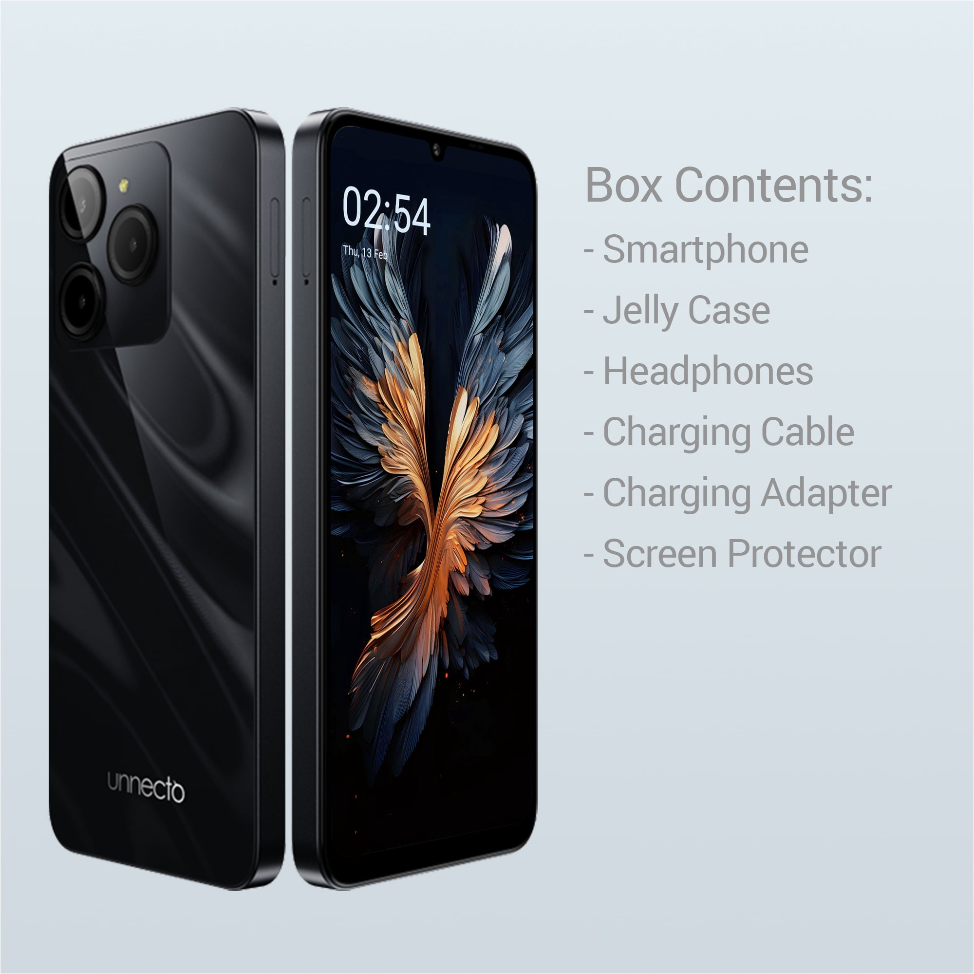 Bolt 20 | Dual SIM | Unlocked Smartphone | Android 14 | 2 Day Battery | NFC | 6.75” HD+ Display | 6GB+8GB VRAM | 256GB Storage | 50MP Triple Camera | Fingerprint | Black
