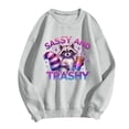 thumbnail image 4 of WEAIXIMIUNG Womens Sweatshirt Zip Up Pattern Funny Bohemian Cute Stay Garbage Oversized Hoodless Hoodie, 4 of 4