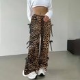 thumbnail image 2 of yunLCZ Womens Dress Pants Women's Jogging Bottoms With Bow And Wide Leg Elastic Waistband Sweat Baggy Trousers With Pocket Country Trousers For Women, 2 of 4