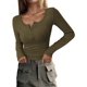 thumbnail image 1 of Camisa PRETTYGARDEN 2025 de manga larga de otoño Henley Army Green XL, 1 of 9