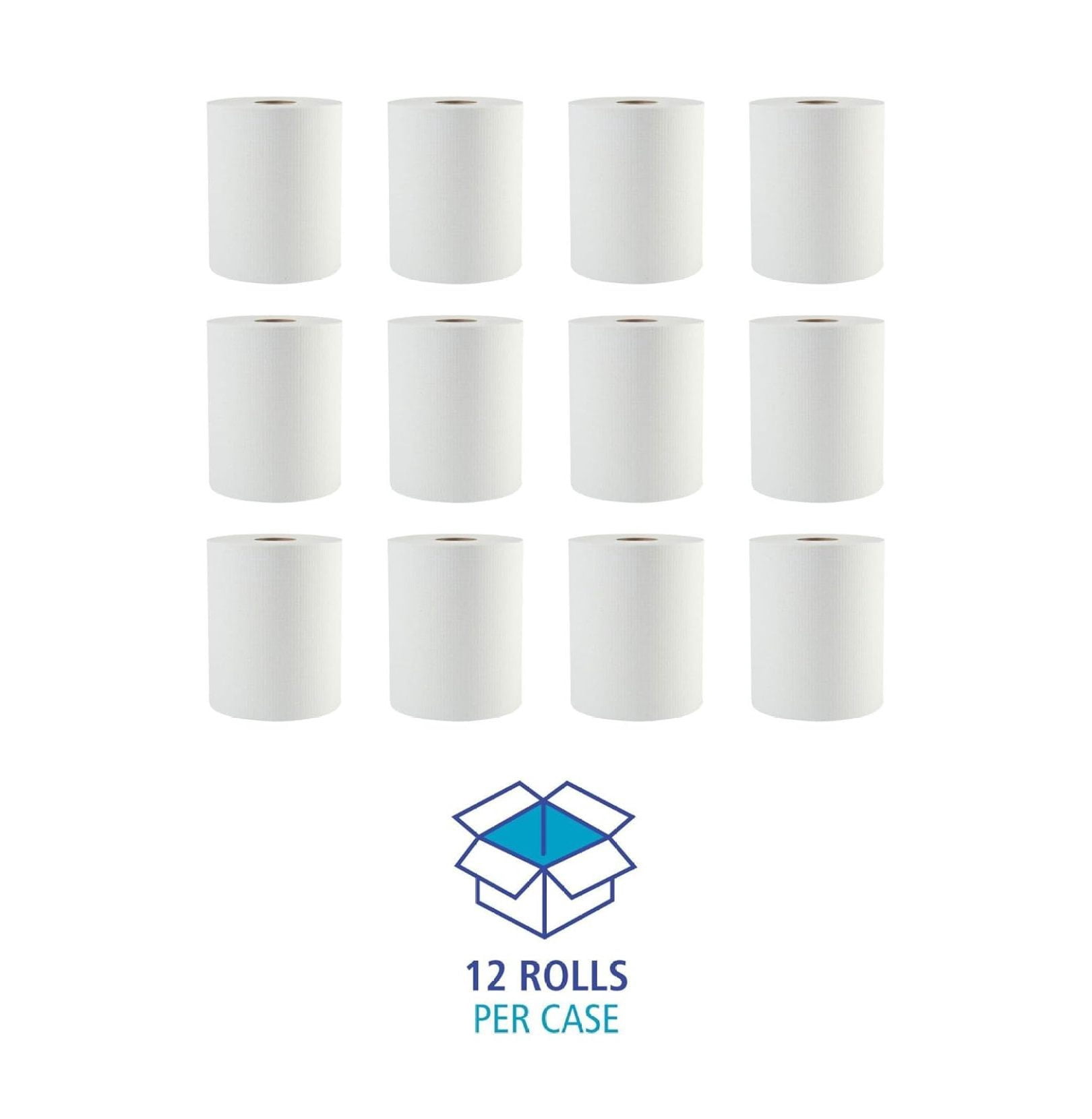 8123 2 in. 1-Ply 8 in. x 600 ft. Hardwound Paper Towels - White (12/Carton) 0 Inches 8 Inches 600 Feet BWK 6261