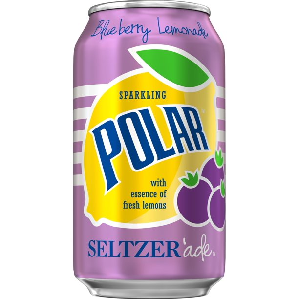 Polar Seltzer'ade, Blueberry Lemonade, 12 Fl Oz, 24 Count