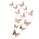 thumbnail image 3 of Calcomanías de pared Bewildely 12 piezas 3D papel Oro rosa, 3 of 6