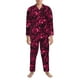 thumbnail image 3 of Balery Burgundy Tie Dye Pijama para Hombre de Dos Piezas con Manga Larga, Conjunto de Dormir y Descanso Suave con Bolsillos-XX-Large, 3 of 7