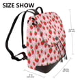 thumbnail image 2 of Sikiie Hand Drawn Strawberry Women Genuine Leather Backpack Fashion Rucksack Daypack Leather Casual Travel Backpacks for Women, 2 of 4