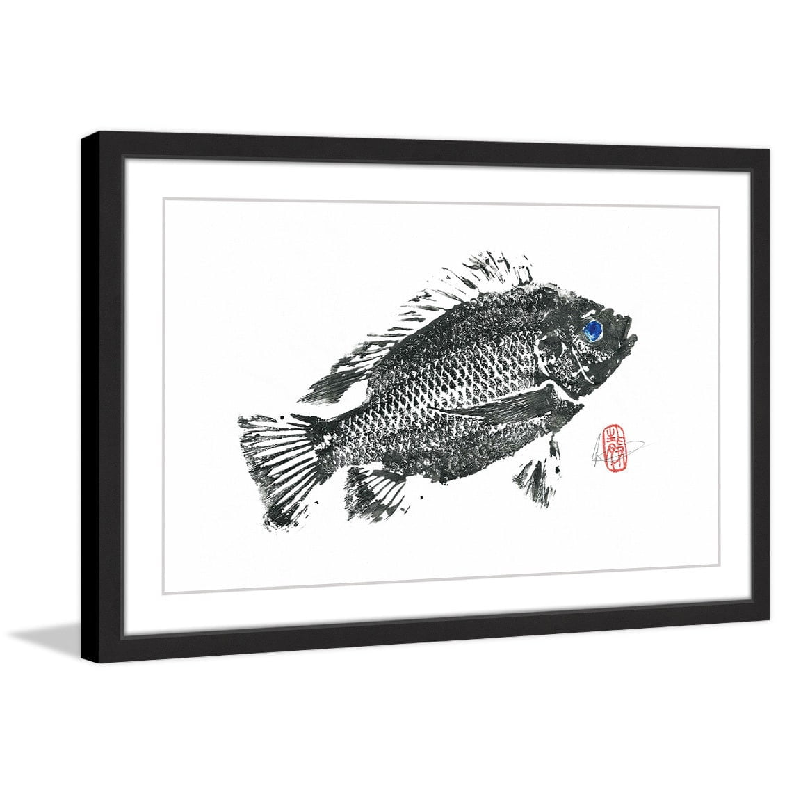 "Medium Tilapia" Framed Painting Print