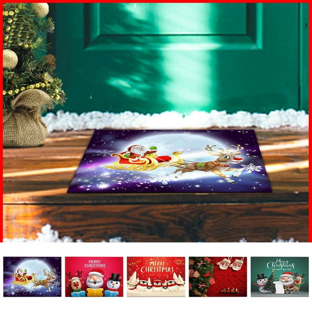 XWSHYW Alfombras Felpudo con Letras Navideñas, Tapetes de Cocina, Dormitorio, Sala de Estar, Interior, Alfombras para El Hogar