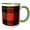 Green/White, variant on 3drose, Image of Macqueen Clan Kilt Scottish Tartan Plaid Pattern, 11oz Two-tone Black Mug