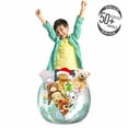 thumbnail image 3 of Nature Storage Toy Bag Chair, Foxes in the Forest in Round Mandala Style Patterns Playroom Summer Theme, Stuffed Animal Organizer Washable Bag, Small Size, Green Orange, by Ambesonne, 3 of 3