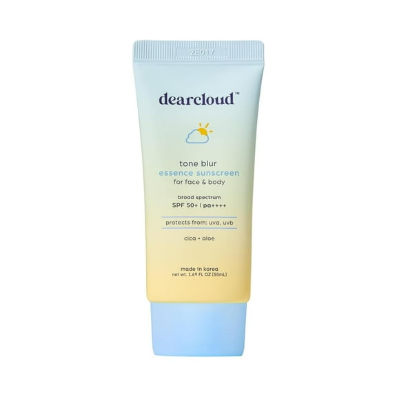 Dearcloud Tone Blur Broad Spectrum SPF 50  Essence Sunscreen for Face & Body 1.69 fl oz