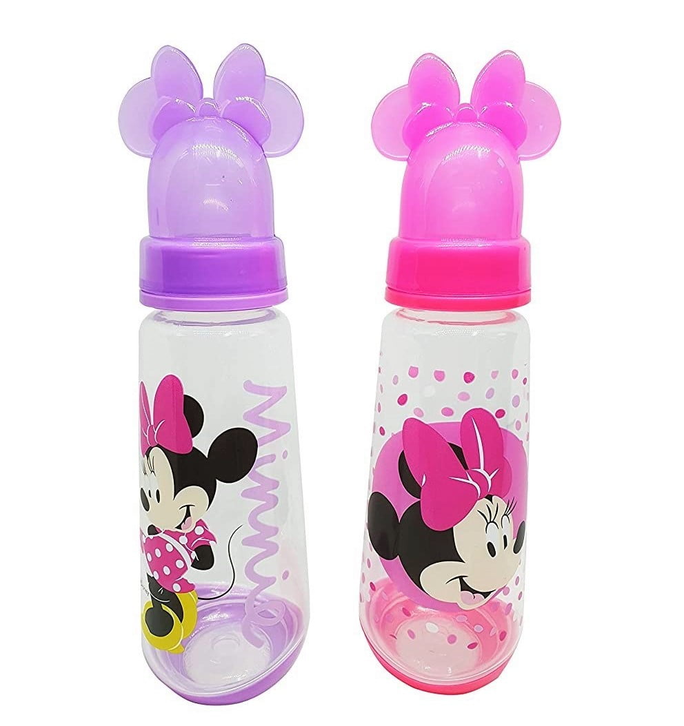BABY BOTTLE 2 PACK - GIRLS - DISNEY MINNIE MOUSE - PURPLE PINK - 9oz BPA FREE