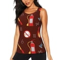 thumbnail image 1 of Junzan Fire Extinguisher Pattern Workout Tank Tops for Women Sleeveless Running Loose Fit Yoga Tops Active Shirts Gym Exercise-Large, 1 of 7