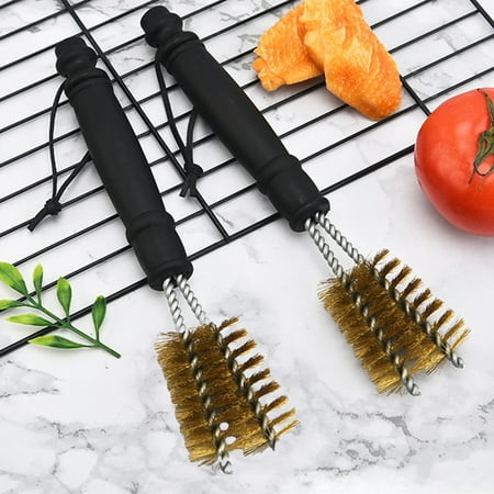 Barbecue Cleaning Brush Double Headed Copper Wire Scrubber for Grills Outdoor Multifunctional Oven Brush Professional Cleaning Tool for Barbecue Mesh and Kitchen Griddles by UKHCCC Barbecue Cleaning Brush Double Headed Copper Wire Scrubber for Grills Outdoor Multifunctional Oven Brush Professional Cleaning Tool for Barbecue Mesh and Kitchen Griddles by UKHCCC