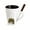White, variant on HWHCGZ 1Pc Multi Functional Ceramic Fondue Mug With Heating – Heat Melting Cup for Cheese & DIY Desserts Easy Clean Wide Mouth Design,Red