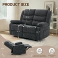 thumbnail image 4 of Korser Oversized Loveseat Recliner Sofa with Front Pockets and Side Pockets for Living Room,Home Theater,Grey, 4 of 8