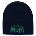 thumbnail image 5 of The Coolest Mom Embroidered 8 inch Acrylic Short Blank Beanie - Navy OSFM, 5 of 5