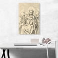 thumbnail image 2 of ARTCANVAS The Holy Family With Saint Clare Canvas Art Print by Guido Reni - Size: 26" x 18" (1.50" Deep), 2 of 9