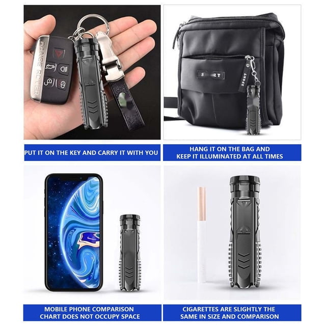 Lampe de Poche à Lumière Forte, Chargement USB, Longue Portée, Mini Portable Multifonctionnelle pour la Maison
