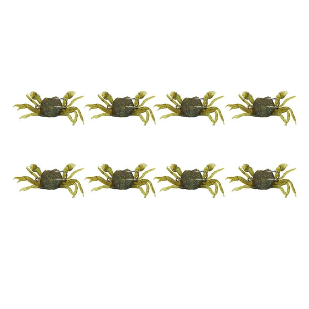 Artificial Crab Bait, 8Pcs Artificial Crab Bait 13cm 33.5g Simulation Crab  Soft Lure Fishing Bait With Hooks For Freshwater Saltwater 