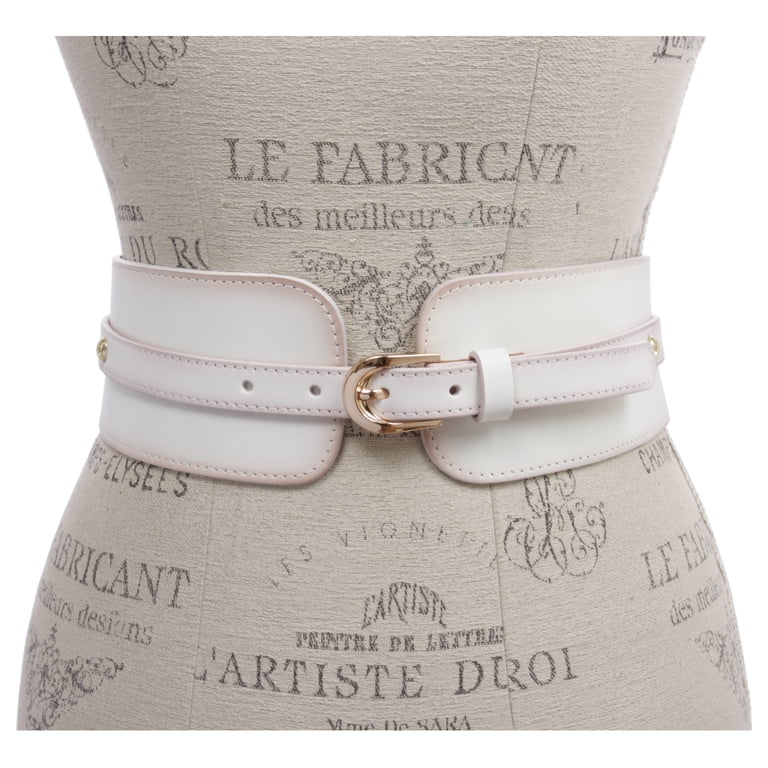 High Waist Elastic Linked Cowhide Stretch Tapered Comfort Leather Belt Beltiscool Women main image 4