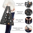 thumbnail image 5 of 5 Pack Foldable Shopping Bag,Cute Halloween Elements Pattern Reusable Grocery Bags with Pockets,Large Reusable Tote Bags with Handles Waterproof & Lightweight, 5 of 6