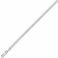 thumbnail image 2 of Ritastephens Sterling Silver Italian Curb Cuban Thick Chain 24inches for Male Adult, 2 of 6