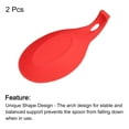 thumbnail image 3 of Silicona Cuchara Descanso, 9.25 x 4.72 Calor Resistente Cocina Utensilio Soporte Espátula Cucharón Descanso para Mostrador Estufa Tapa, Rojo 2uds, 3 of 6