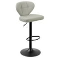 thumbnail image 6 of Daluvenix Bar Stools with Back Sets of 2 ,Modern Barstools Adjustable Faux Leather Upholstered Swivel Bar Stools, Counter Height Bar Chairs with Back for Kitchen Island,Light Gray, 6 of 6
