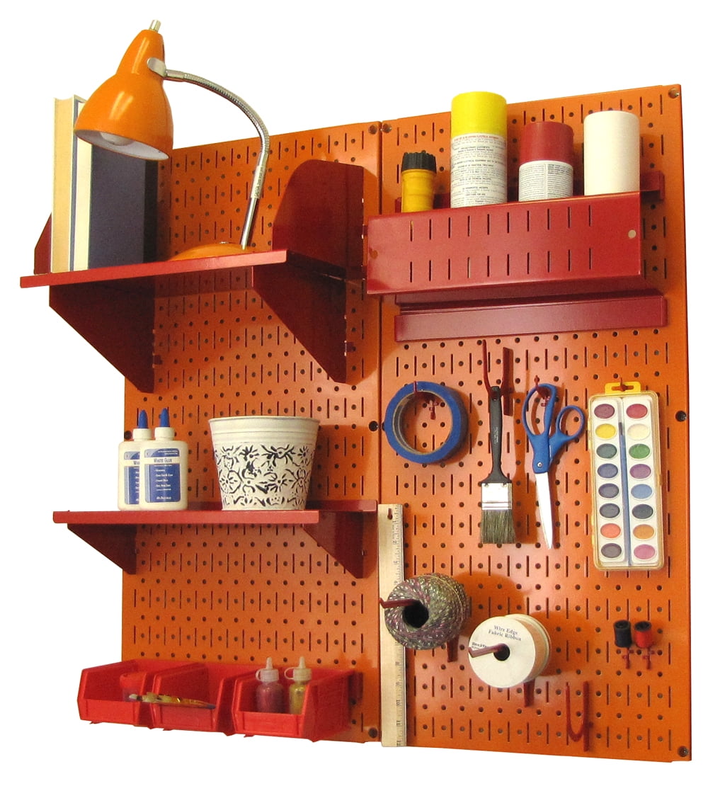 Wall Control Pegboard Hobby Craft Pegboard Organizer Storage Kit with