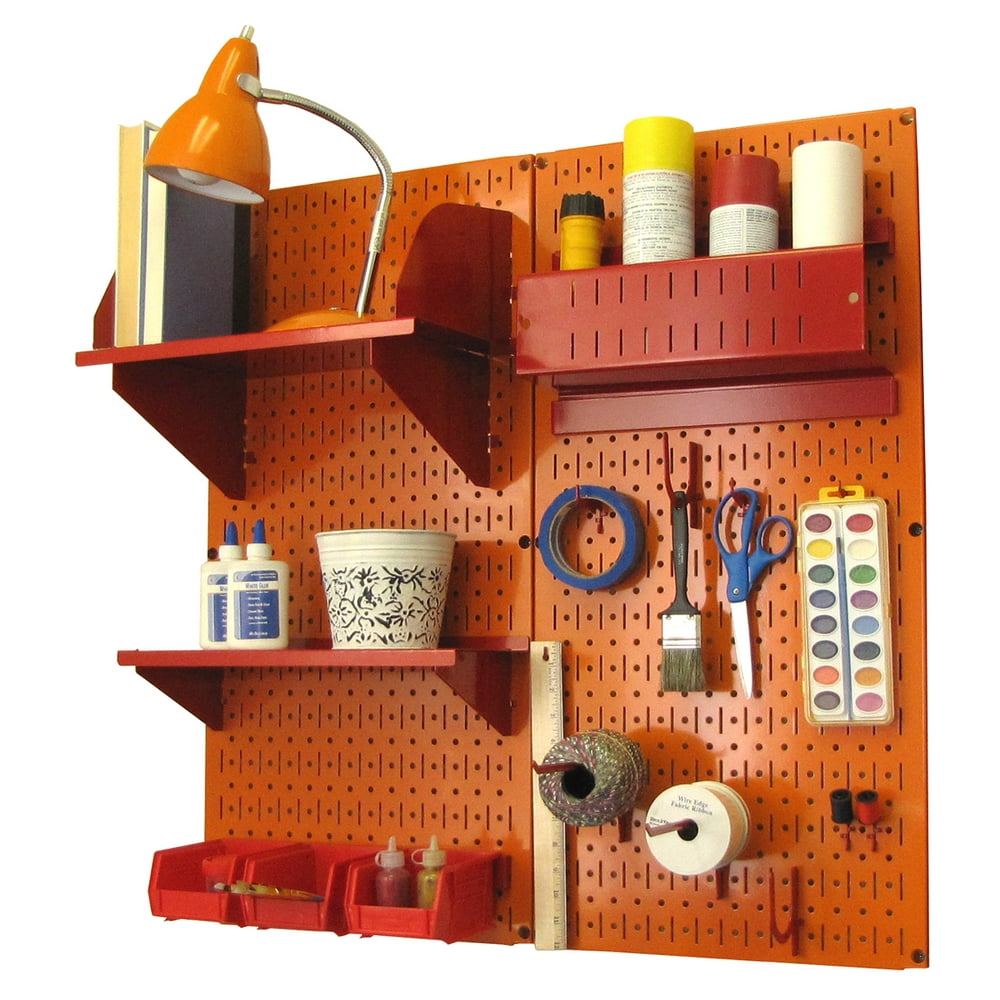 Wall Control Pegboard Hobby Craft Pegboard Organizer Storage Kit with