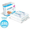 WaterWipes Sensitive Baby Wipes, 4 Packs of 60 Count (240 Count)