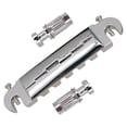 thumbnail image 2 of Pieza trasera de puente envolvente compensada plateada para reemplazo de guitarra LP Plata kusrkot Tailpiece de guitarra de estilo LP, 2 of 8