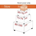 thumbnail image 5 of Large Light Gray Square Footstool Cover Stretch Ottoman Cover Plush, Thicker Large Stretch Pouffe Cover Anti-slip Foot Stool Jacquard Slipcovers With, 5 of 5