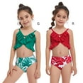 thumbnail image 4 of Bullpiano Children Swimwear Floral Bottoms Toddler Girls Swimsuits Bathing Suits Two-Pieces 2-12T Quick Dry Ruffled Crop Top Baby Swimsuit, 4 of 4