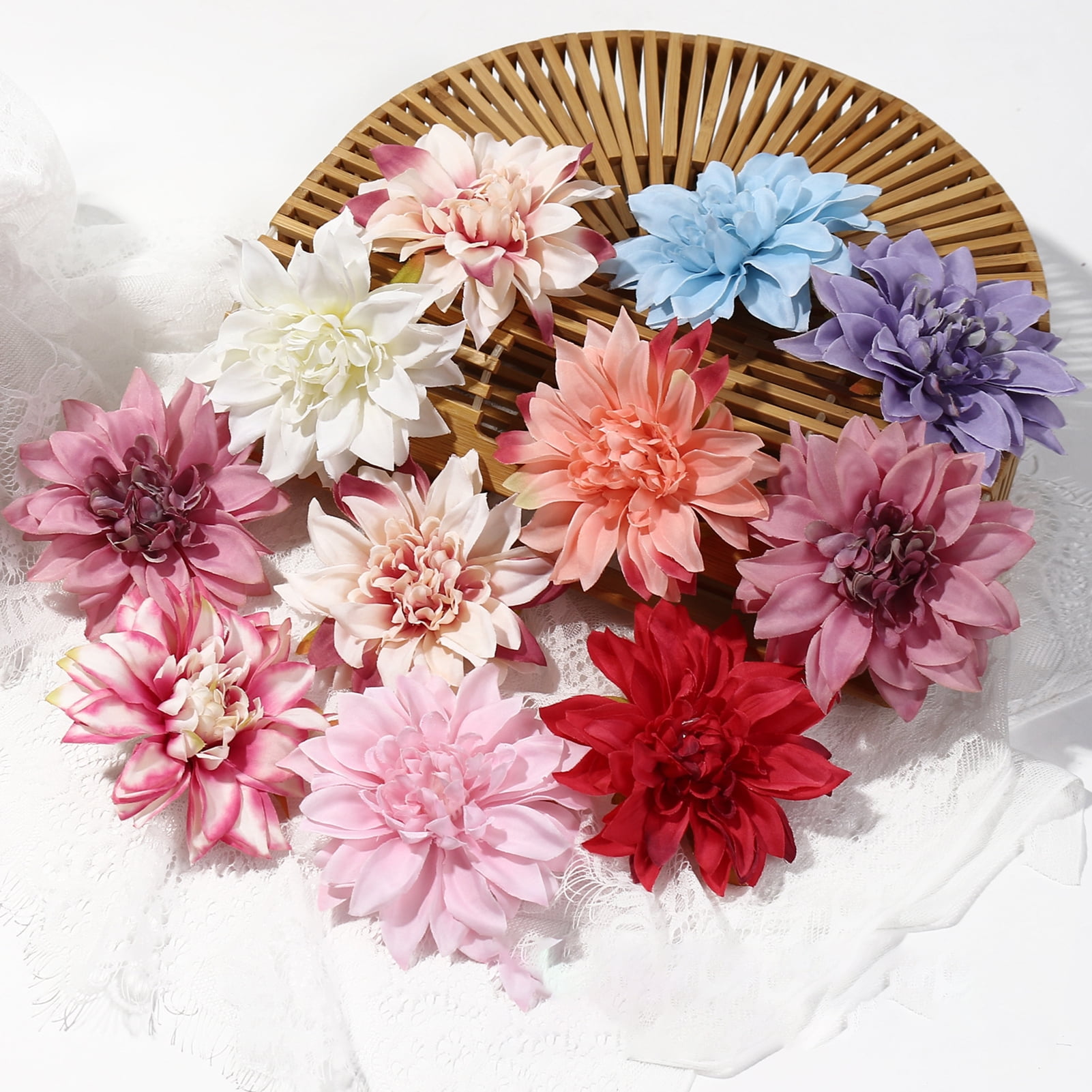 30Pcs Small Artificial Flowers Head Exquisite Handmade Wedding Floral Decoration