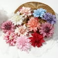 thumbnail image 2 of 5 Heads Dahlia Fake Flowers Artificial Dahlia Flowers Faux Flowers for Home Wedding Party Office Supplies, 2 of 8