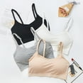 thumbnail image 3 of Valcatch 3 Pieces Mini Camisole Bra Padded Bra Tank Top Bra Women Sports Bra with Straps, 3 of 7
