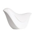thumbnail image 3 of Figura de pájaro abstracta de cerámica, estatua decorativa elegante para escritorio. Blanco 115x36x65cm, 3 of 9