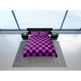 thumbnail image 4 of Tela a cuadros Hot Pink Funda Nórdica Colorido Dormitorio Juego de cama completo Check, 4 of 4