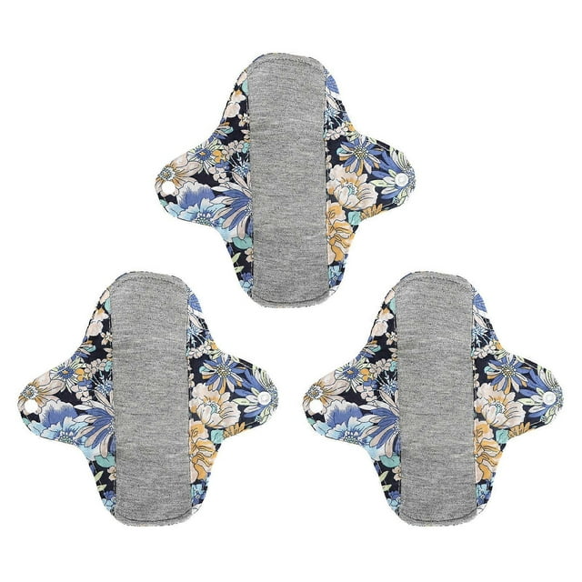 Serviettes hygiéniques lavables, anti-fuites, absorbantes, respirantes et réutilisables, en coton, lot de 3, MSH007
