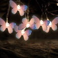 thumbnail image 5 of PATLOLLAV Christmas Butterfly String Lights,78.7 Inch 10 LED Vintage Style Copper Wire Butterfly Fairy Lights Battery Operated for Garden Wedding Party Holiday Christmas Tree Decoration, 5 of 5