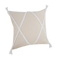 thumbnail image 6 of LR Home Ox Bay Hand-Woven Tan/White Geometric All-Natural Cotton Pillow Cover, 6 of 9