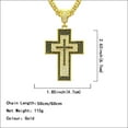 thumbnail image 3 of Hip Hop 14K Yellow Gold Jewelry Large Cross Pendant Iced Out Shining zircon Fashion Bling Bling Cross Men Chain Necklace Jewelry, 3 of 6