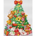thumbnail image 3 of Parcial Bordado Algodón Egipcio 16CT Impresión Oso Navidad Punto Cruz 31x37cm, 3 of 8