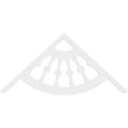 thumbnail image 2 of Ekena Millwork 60"W x 27 1/2"H x 1"P (11/12) Pitch Classic Wagon Wheel Architectural Grade PVC Gable Pediment, 2 of 3
