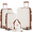 White&Brown(Expandable), variant on Expandable Luggage 3 Piece Sets Hardside Suitcase Set with Expandable Travel Duffle Bag,White Brown