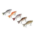 thumbnail image 2 of Señuelo de pesca de 6 secciones, cebo duro multiarticulado con 2 ganchos, 5 uds., 2 of 14